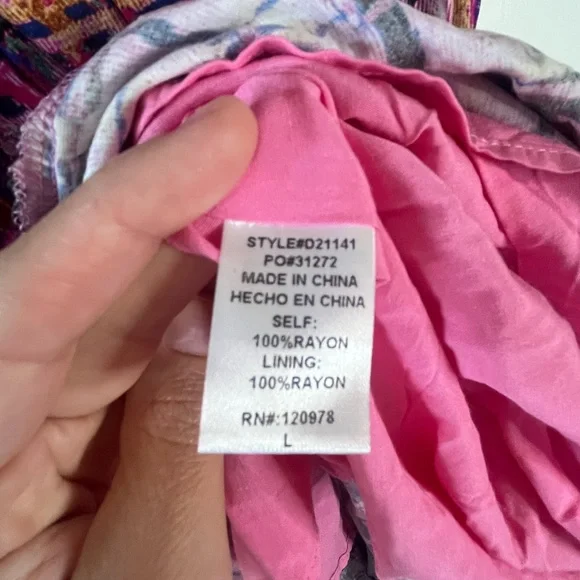 ENTRO NEW HOLDING ON TIGHTLY V NECK MAXI size large Colorful chic boutique - Picture 7 of 9